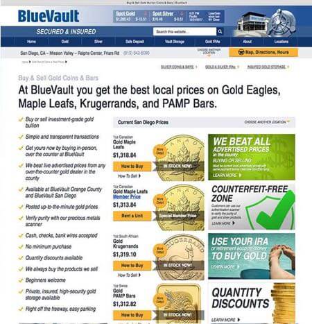 BlueVaultSecure web page