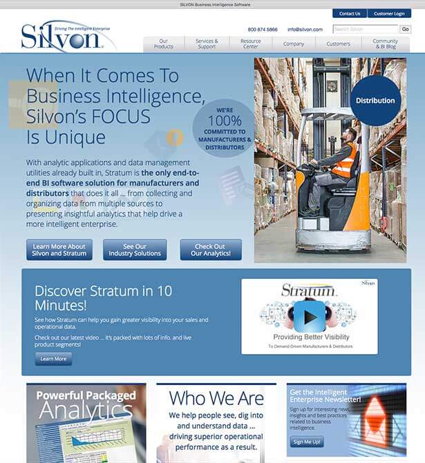 Silvon Software web page